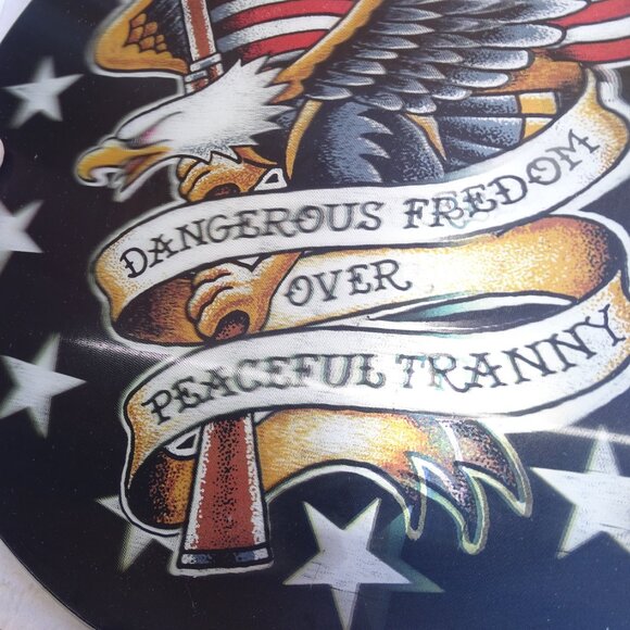 3D Lenticular Wall Plaque Dangerous Freedom Over Peaceful Tyranny - Picture 5 of 6